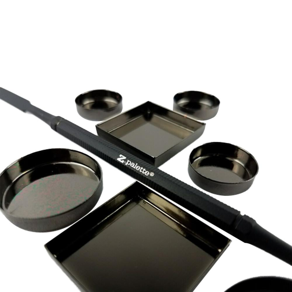 Glossy Black Mini Empty Makeup Pans for De-potting 