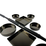 Glossy Black Mini Empty Makeup Pans for De-potting 