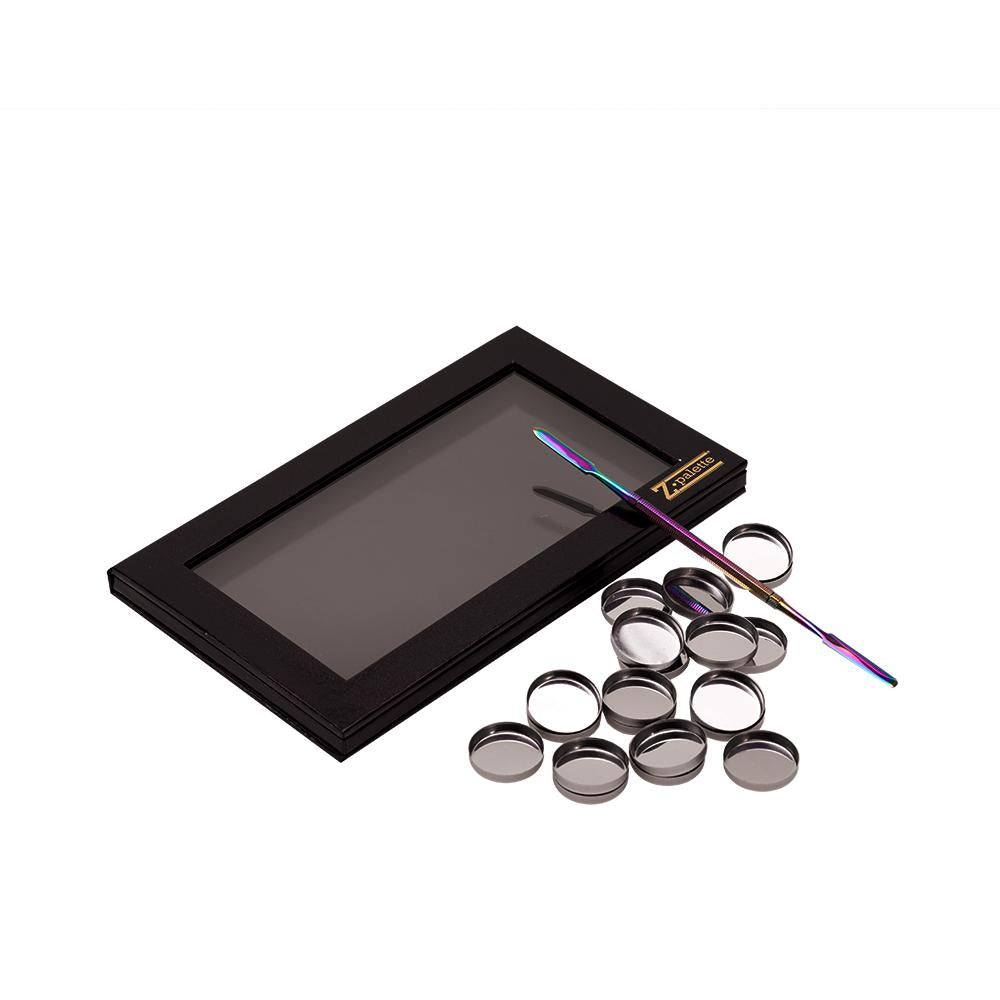 Large Black Empty Magnetic Makeup Z Palette with Depotting Spatula